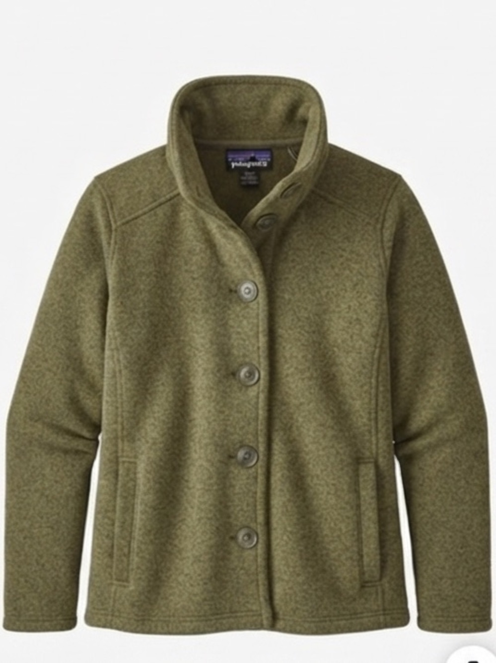 Patagonia Women's Olive Green Fleece Button Front Jacket Size Small